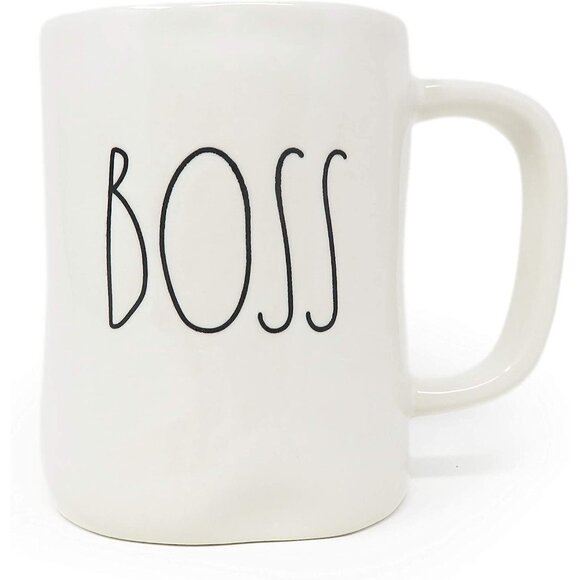Rae Dunn By Magenta Ceramic BOSS Coffee Tea Mug Farmhouse LL NEW Boss Gift - Picture 1 of 2